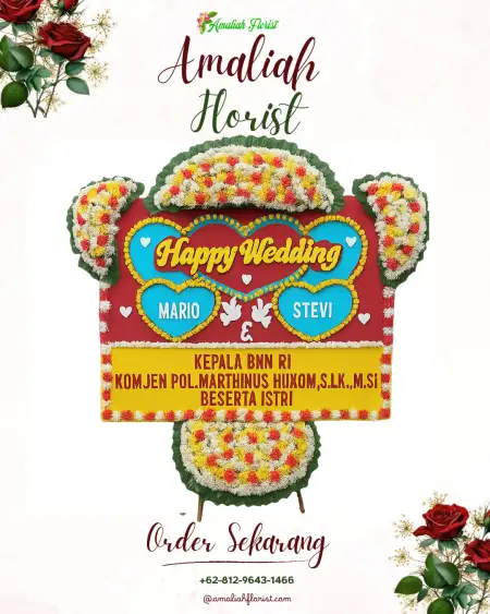 Papan Bunga Pernikahan Pangurangan
